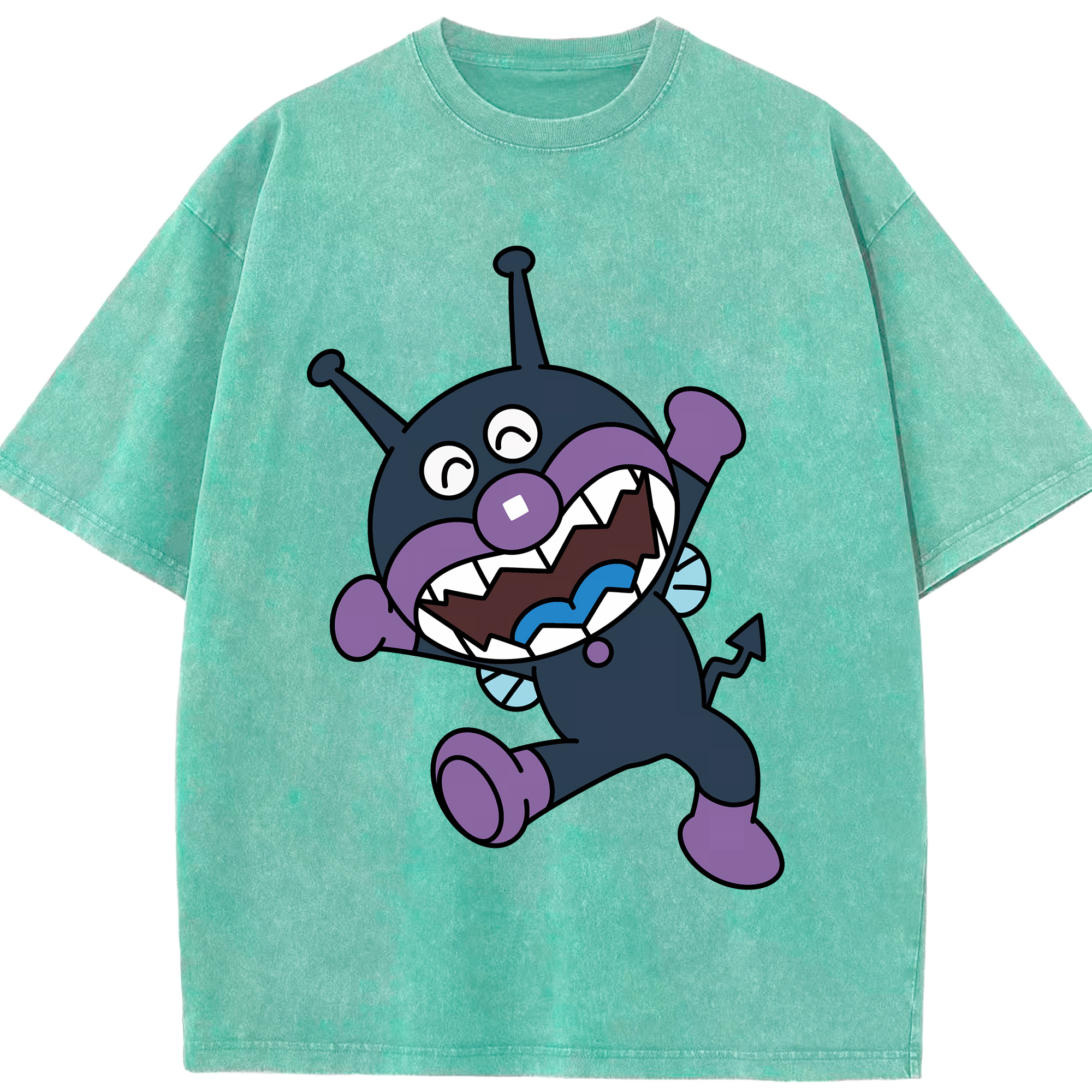 （画像用） アンパンマン Anpanman 綿100% ヴィンテージ風 半袖Tシャツ（フロントプリント）